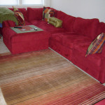 our new rug – matches the couch!