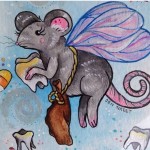 Mythical Toof Fairee #artitupwithfriends #toof #toothfairy #mouseart #iloverodents #igart #watercolor #illustration #fairy #painting
