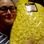 Allison loves her corn. 