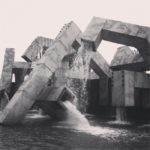 Brutalist fountain