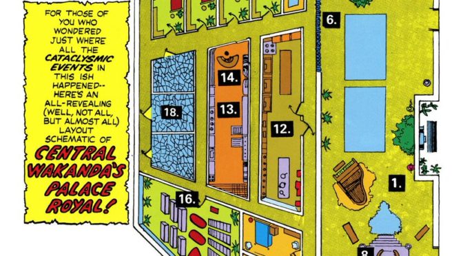 Black Panther’s Royal Palace and map of Wakanda, Jungle Action #8 art by Rick Buckler. https://t.co/0m48JrV7qb